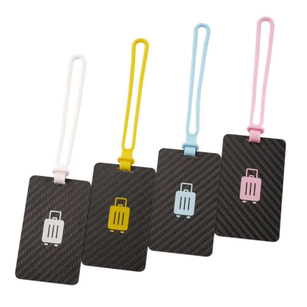 New upgrading colored full carbon fiber luggage tag for baggage travel bag labels suitcase tags